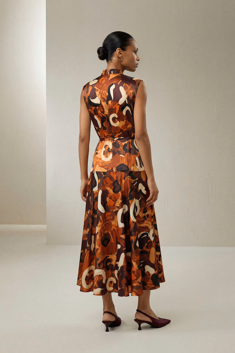 Vestido largo de seda Whisper