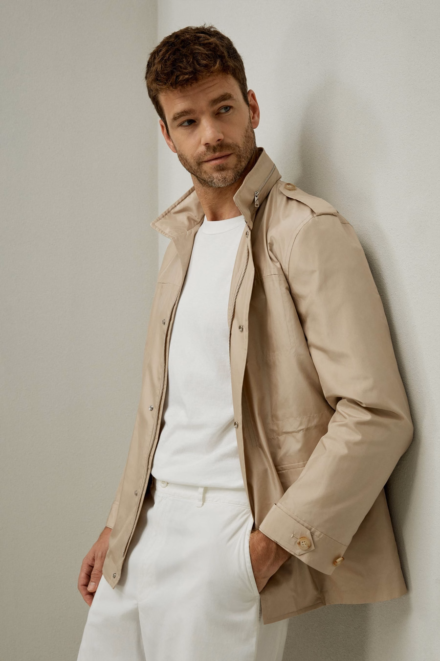 Chaqueta de utilidad moderna para hombres, resistente al agua