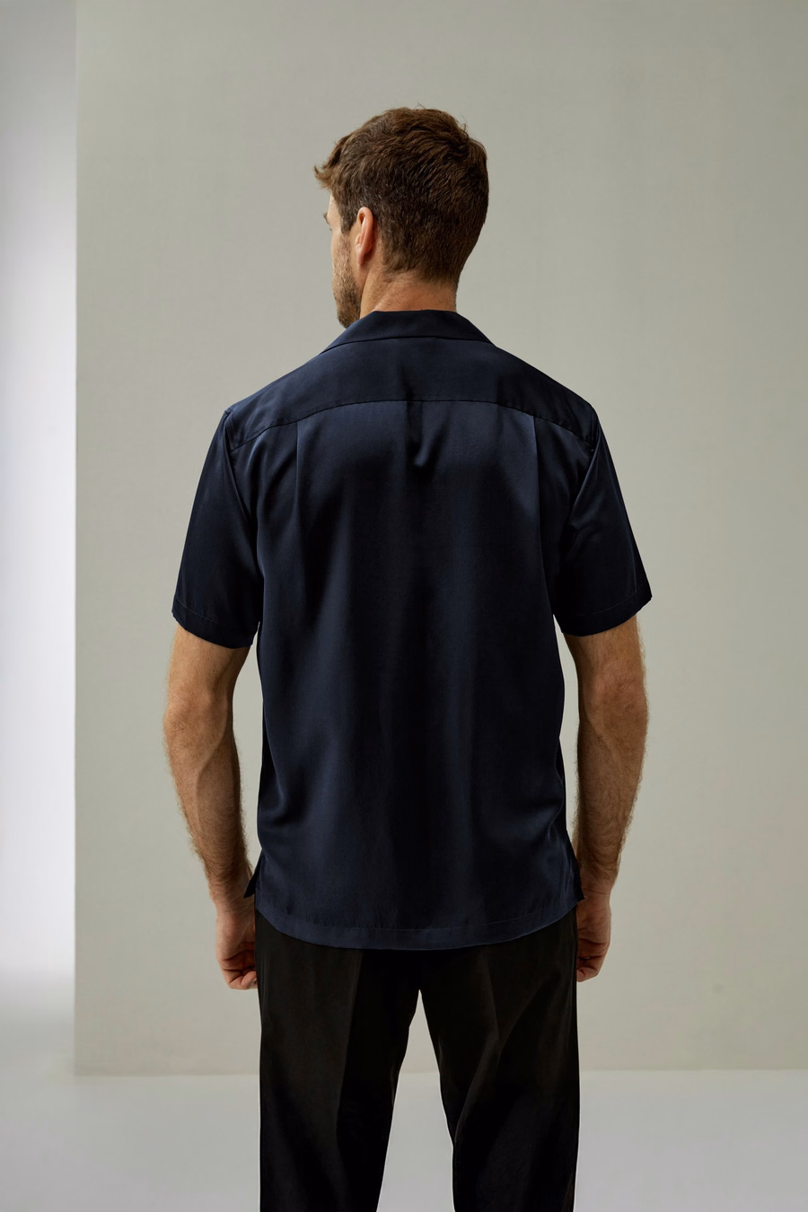Camisa de Campamento de Seda para Hombre