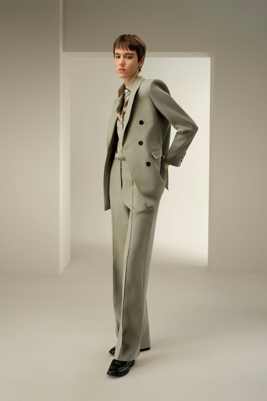 Blazer de solapa cruzada