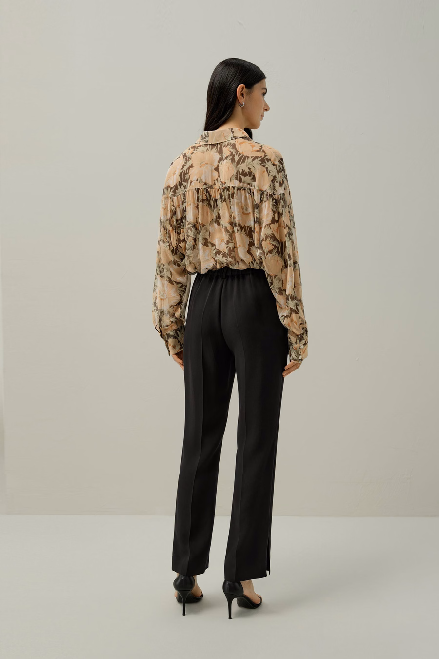 Blusa de seda Poppy Parade - Hecha con tela Liberty