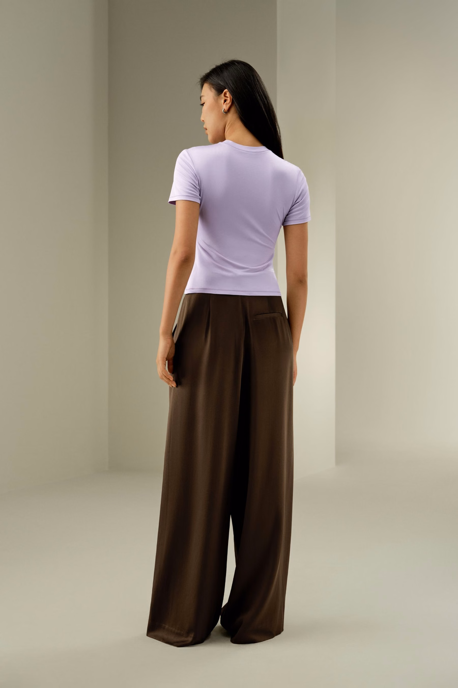 Camisa de Jersey de Seda Ajustada y Slim