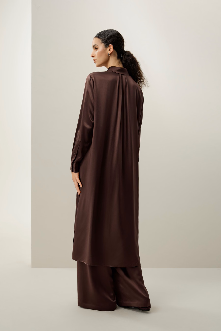 Vestido Camisero de Seda Charmeuse