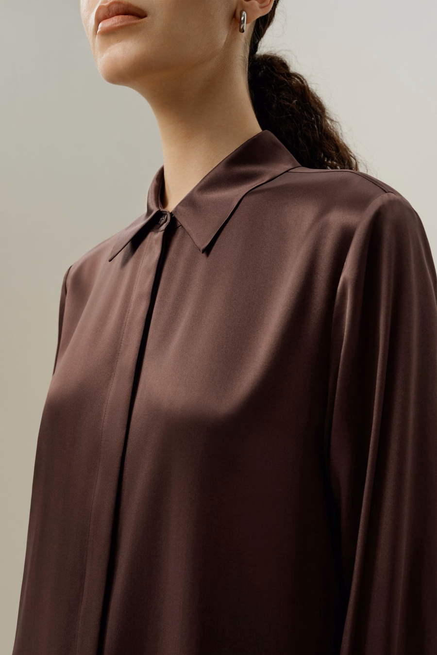 Vestido Camisero de Seda Charmeuse