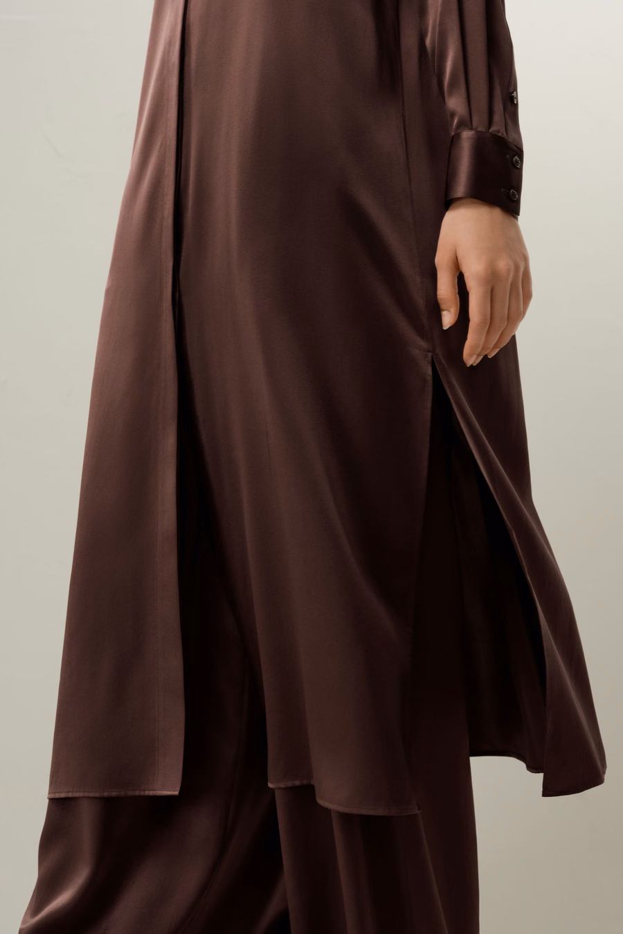 Vestido Camisero de Seda Charmeuse