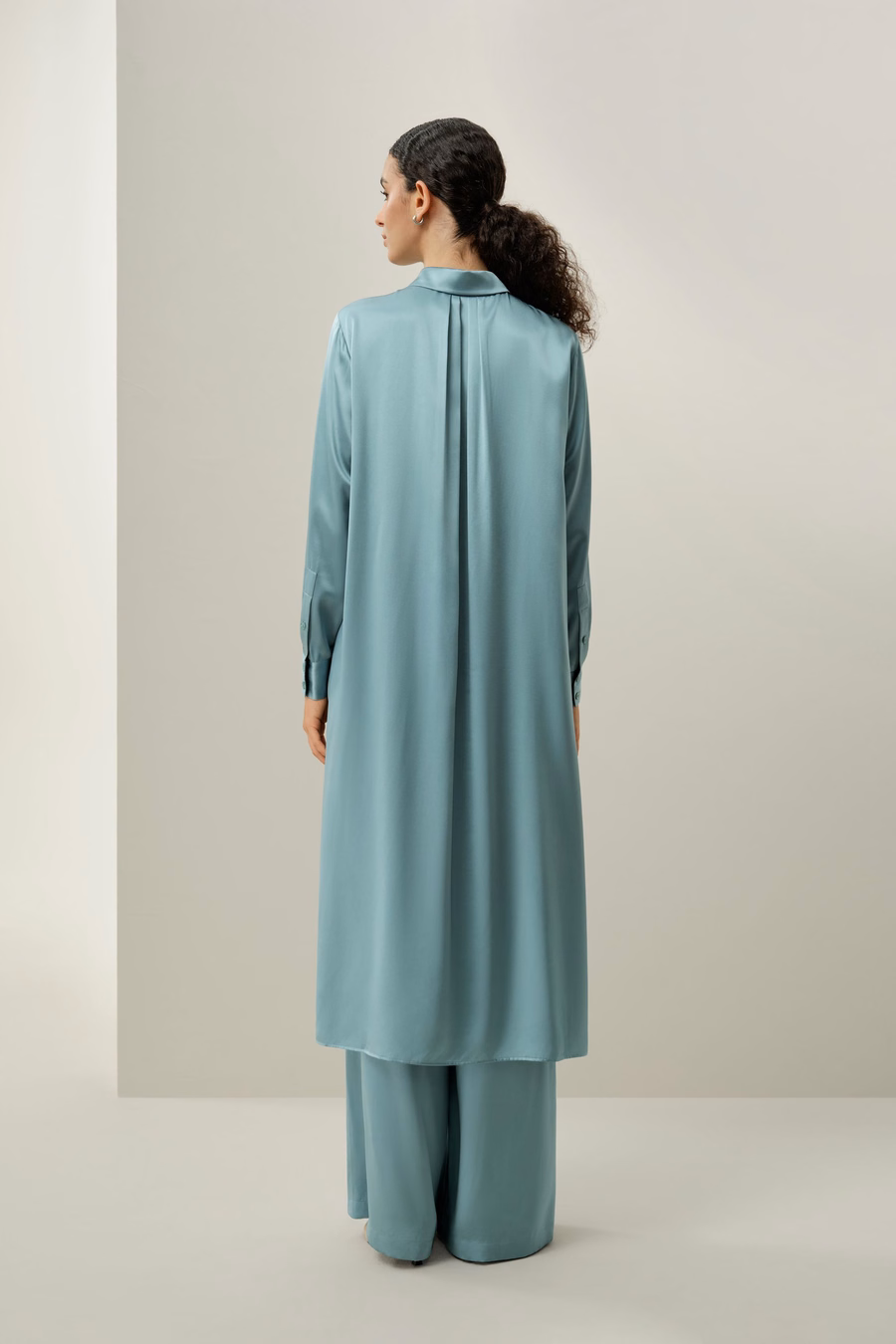 Vestido Camisero de Seda Charmeuse
