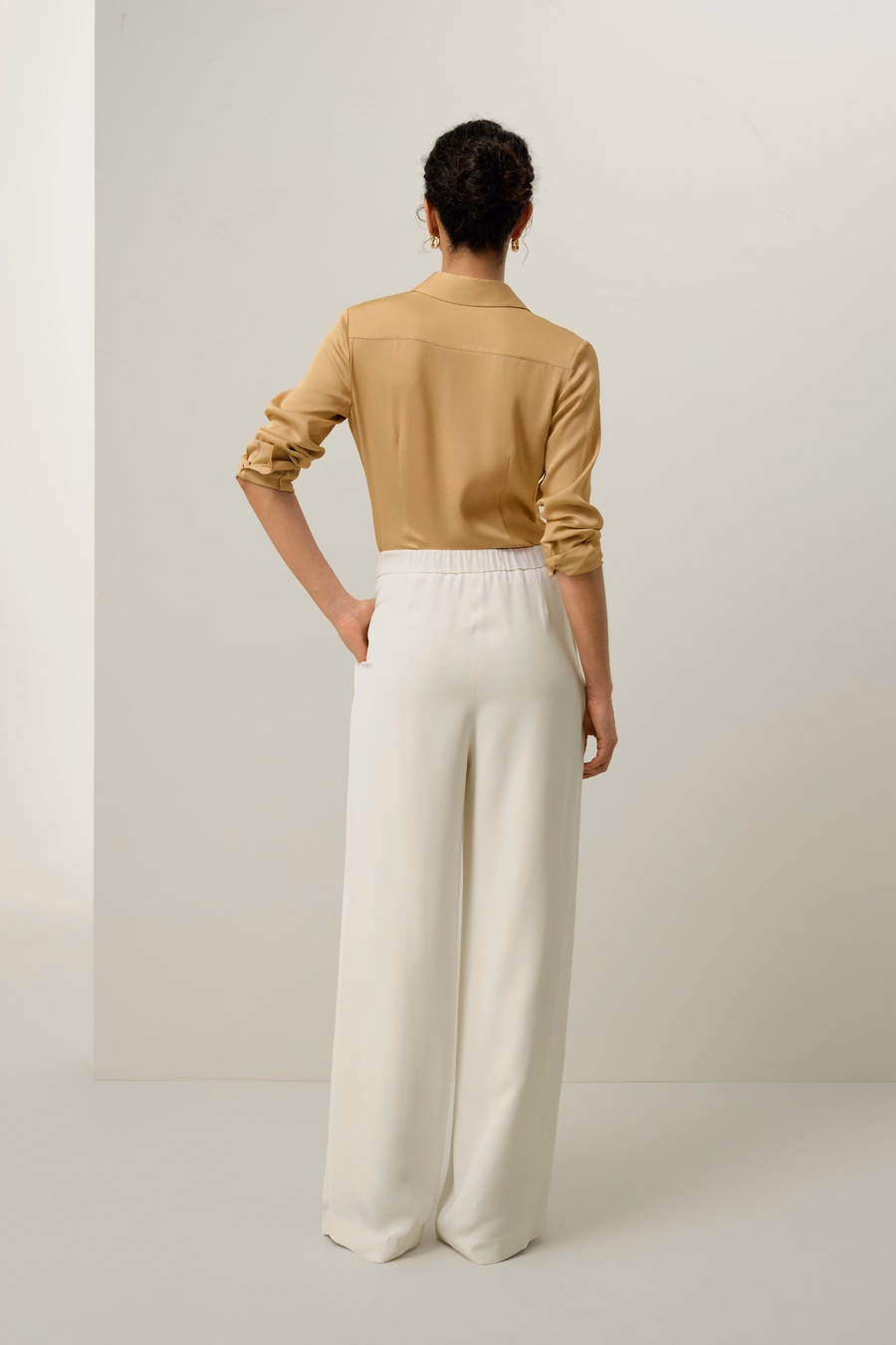 Camisa de Georgette Doble Stretch