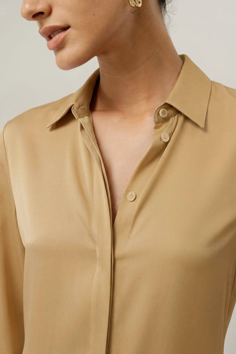 Camisa de Georgette Doble Stretch