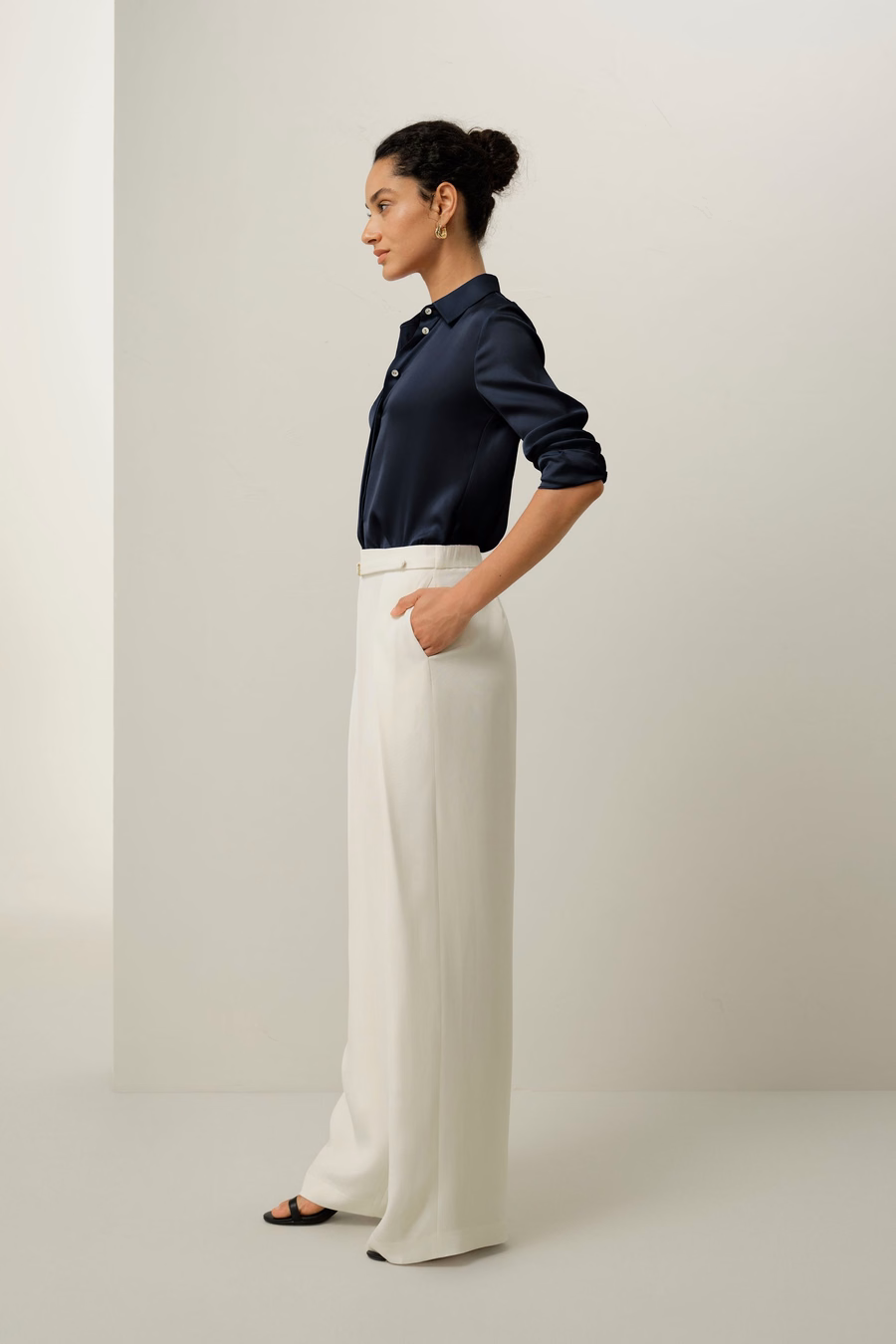 Camisa de Georgette Doble Stretch