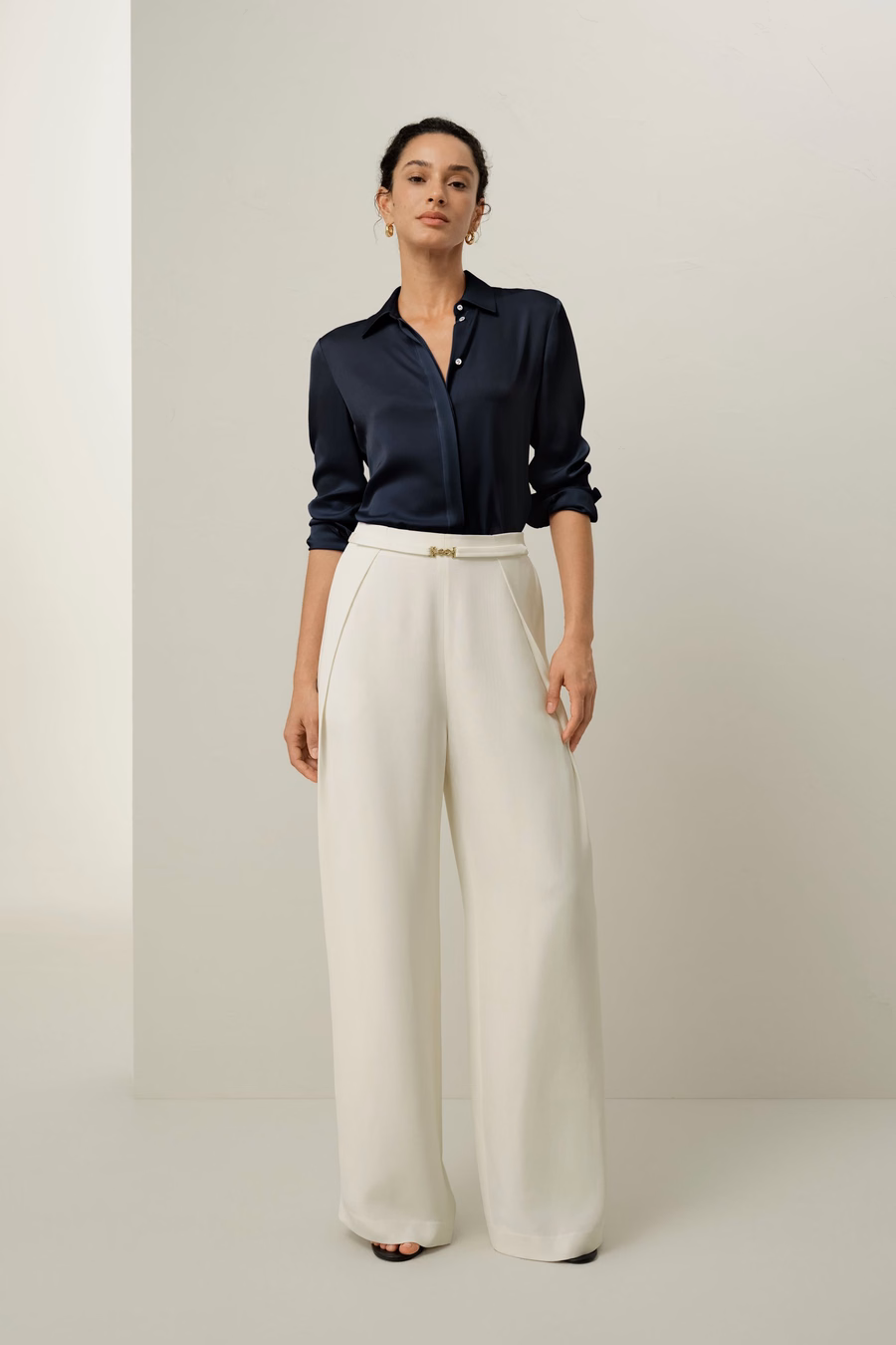 Camisa de Georgette Doble Stretch