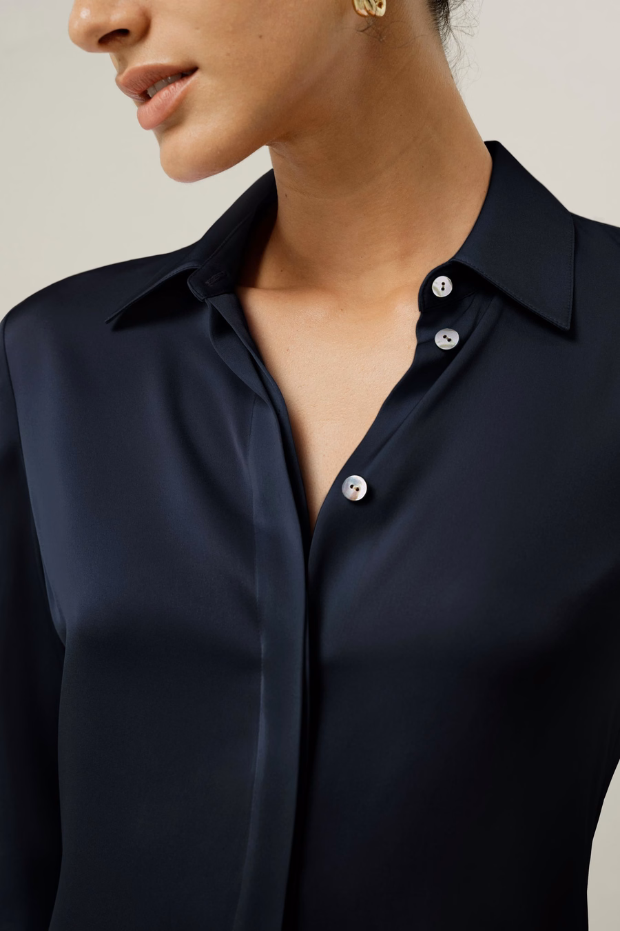 Camisa de Georgette Doble Stretch