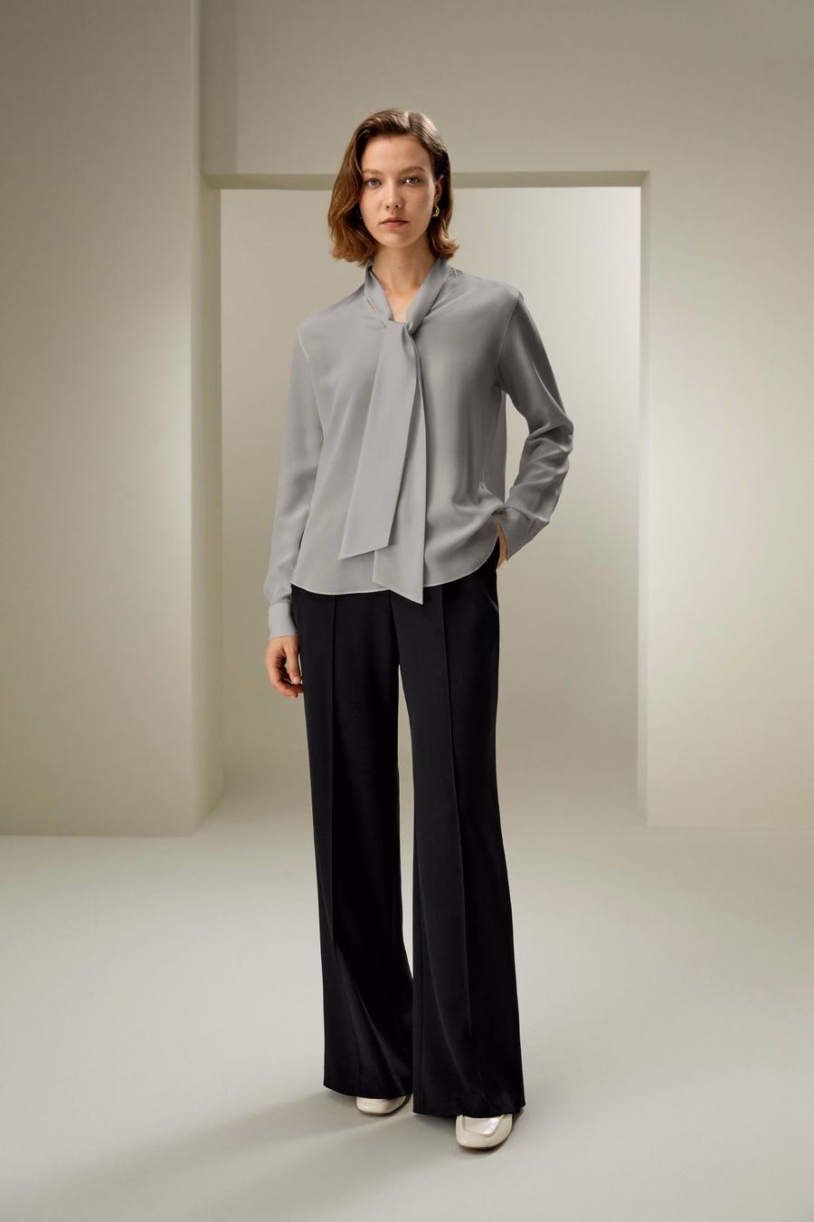 Blusa con Lazo de Seda