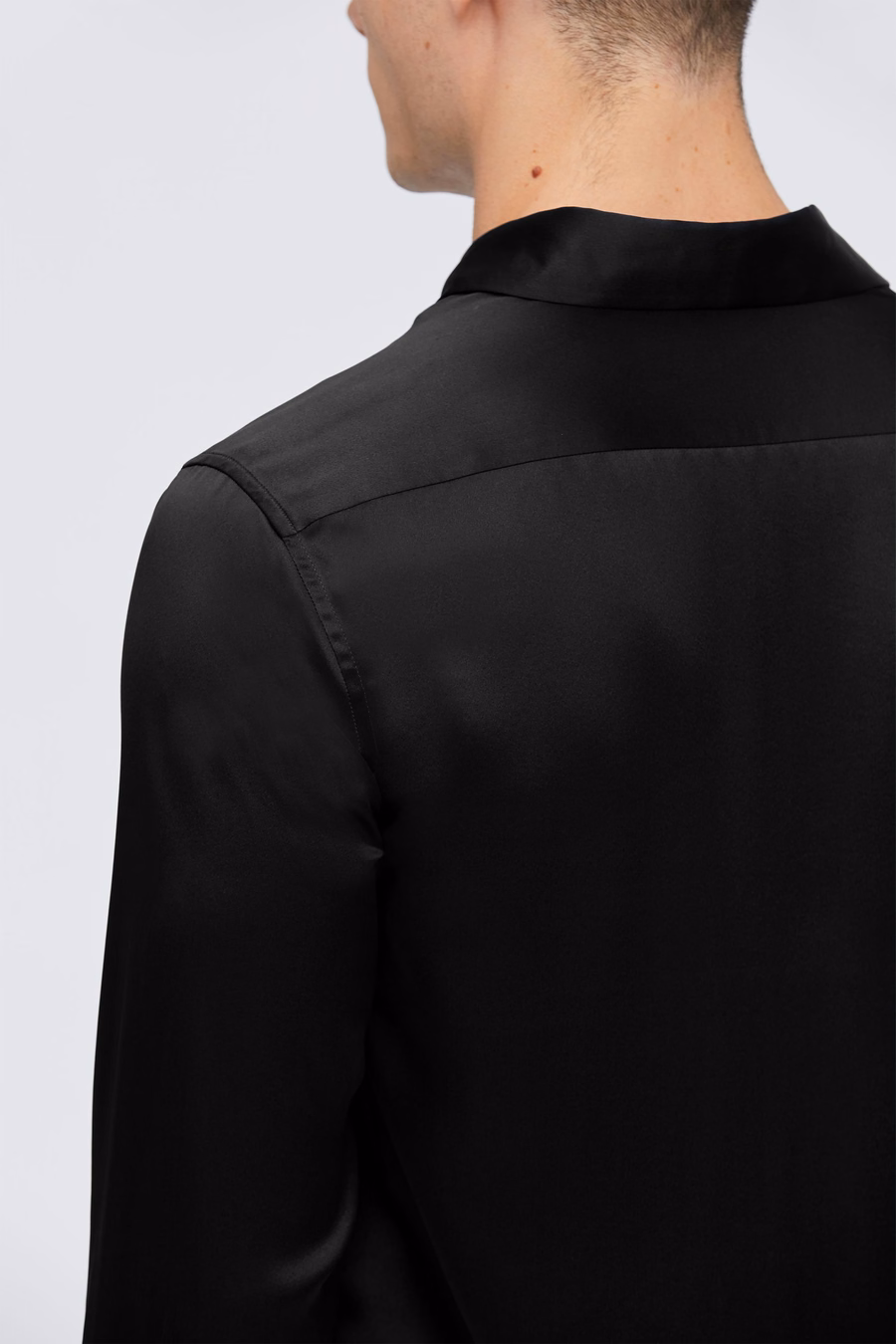 Camisa básica de seda de morera para hombres