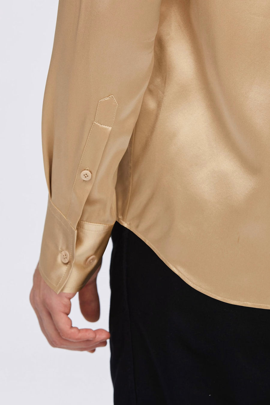 Camisa básica de seda de morera para hombres