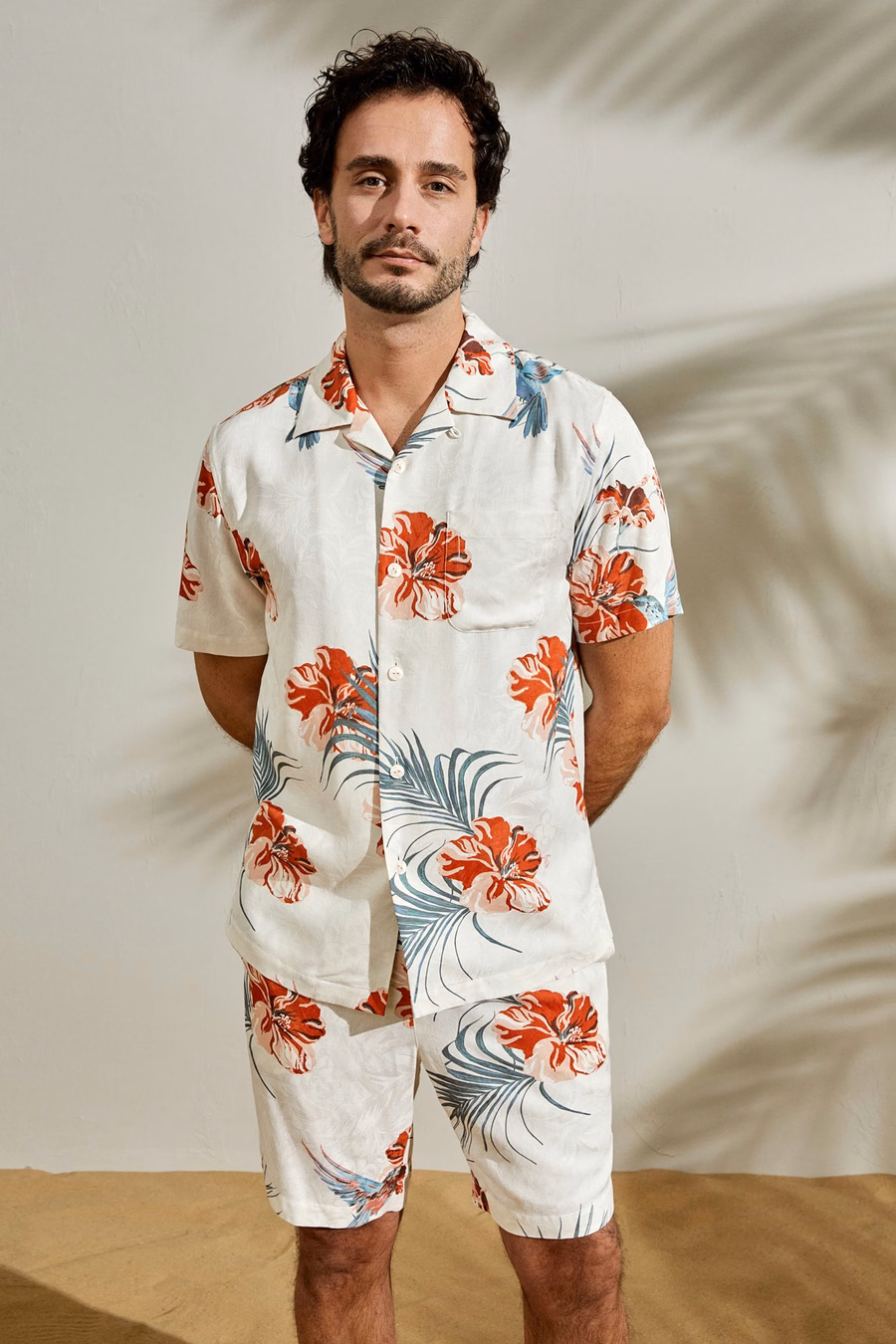 Camisa Hibisco de Crucero Hawaiana