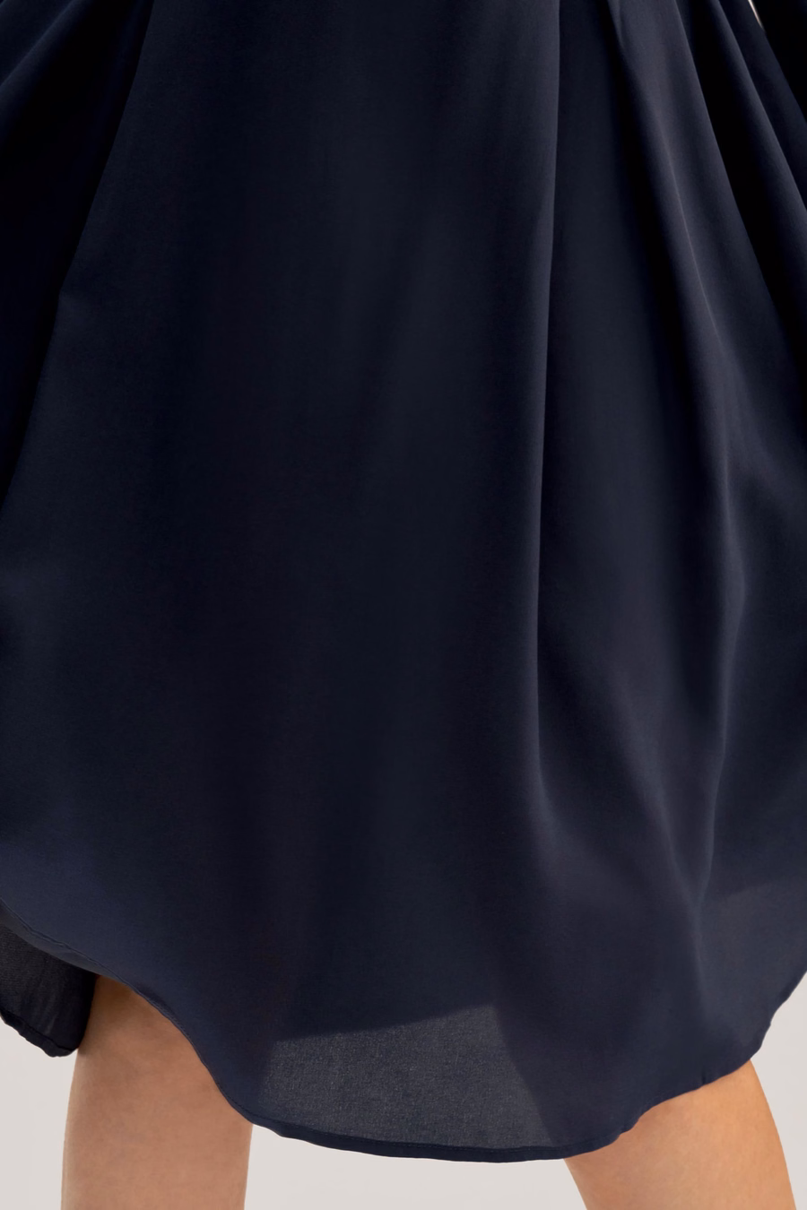 Vestido de seda retro de manga larga para mujer
