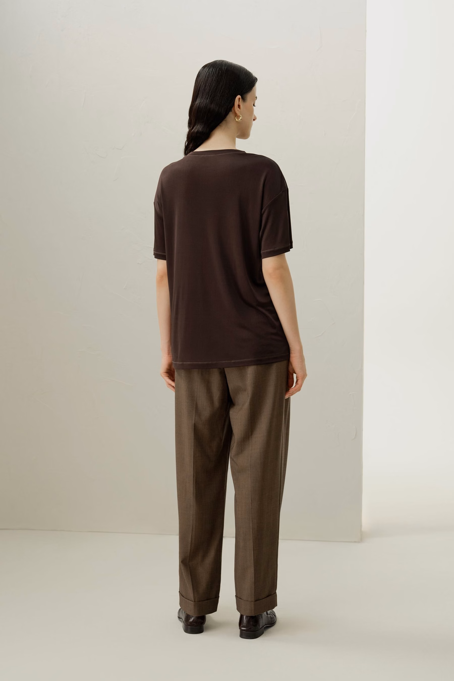 Tee de Jersey de Seda Oversized