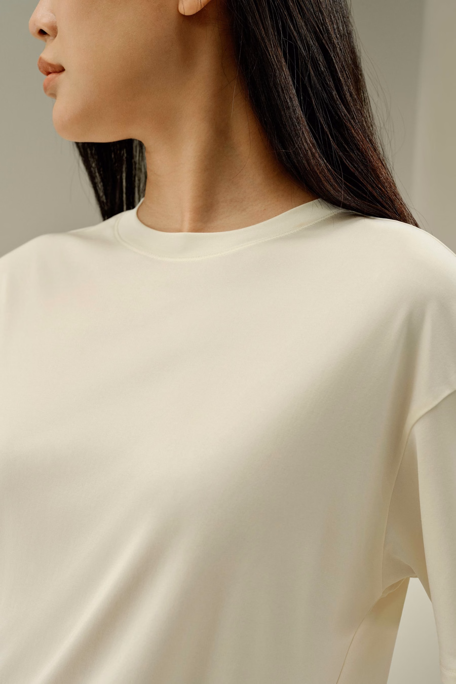 Tee de Jersey de Seda Oversized