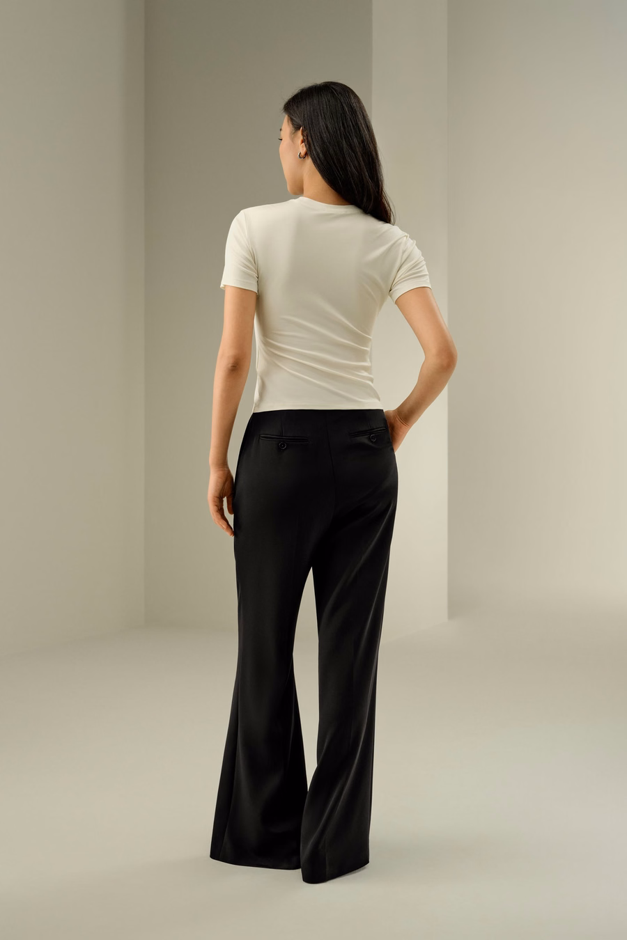 Camisa de Jersey de Seda Ajustada y Slim