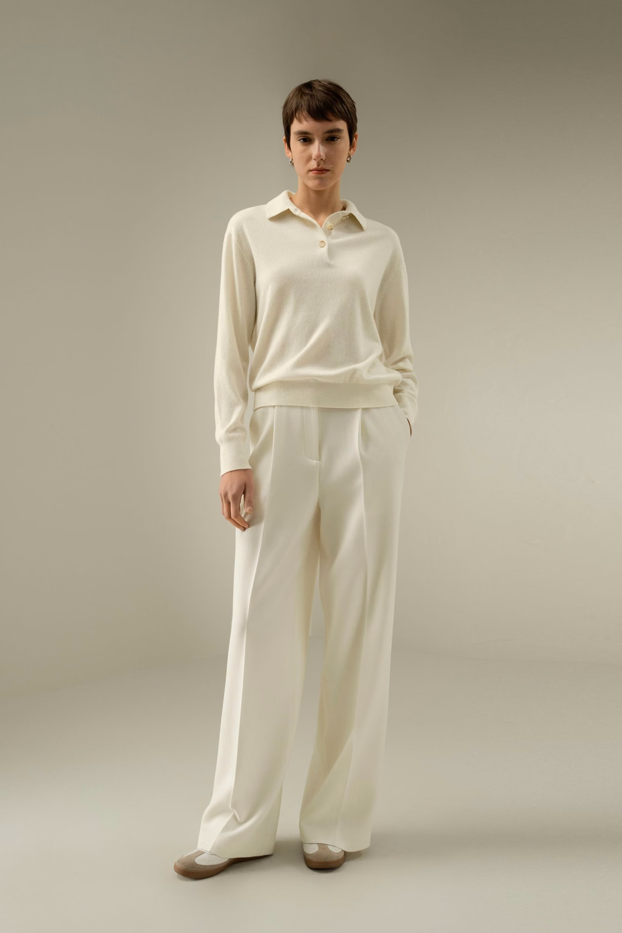 Camisa de polo de cashmere bebé