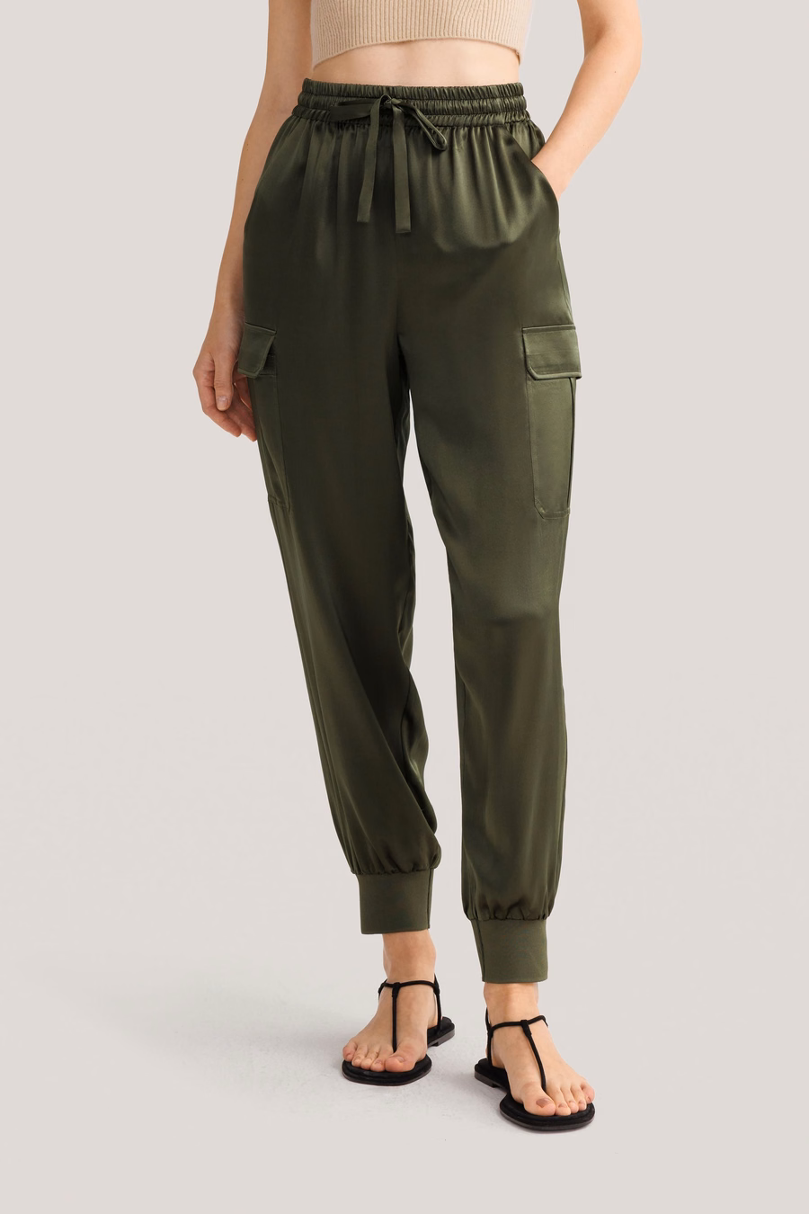 Pantalones de seda Safari