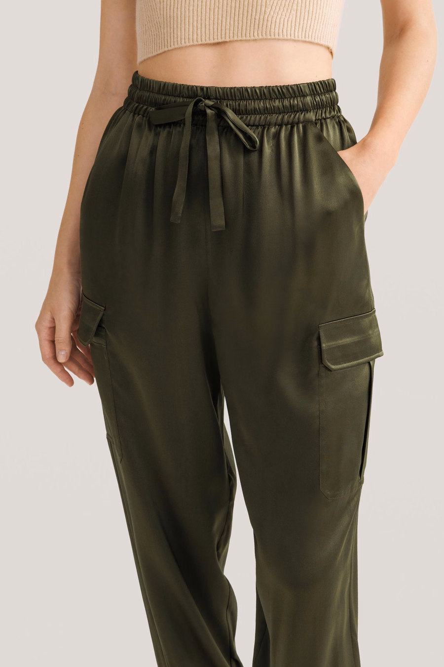Pantalones de seda Safari