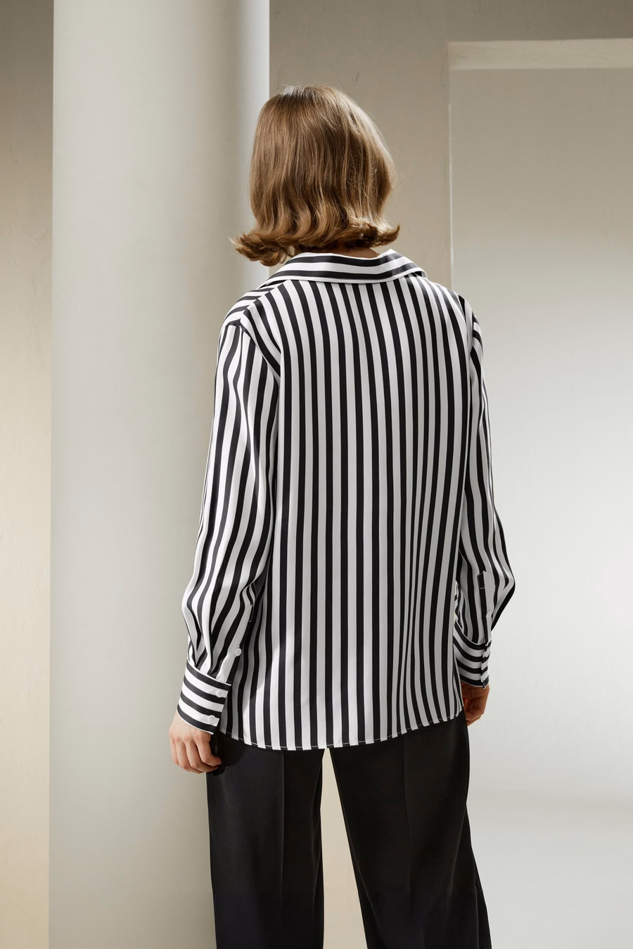 Camisa de seda a rayas Amalfi