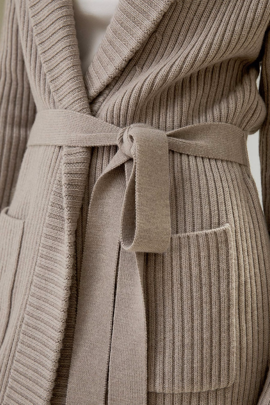 Cardigan de Cuello Chal de Lana Merina