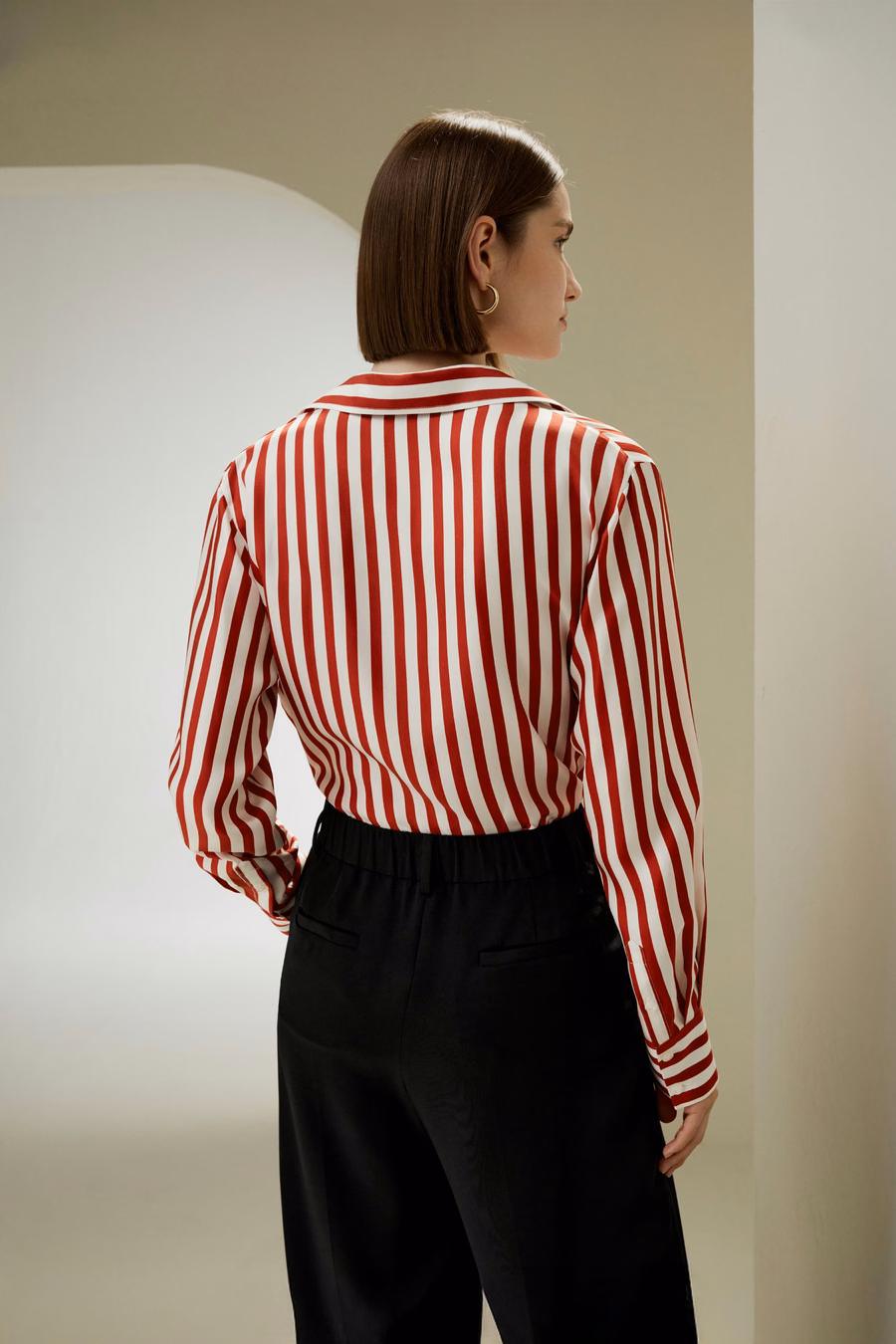 Camisa de seda a rayas Amalfi