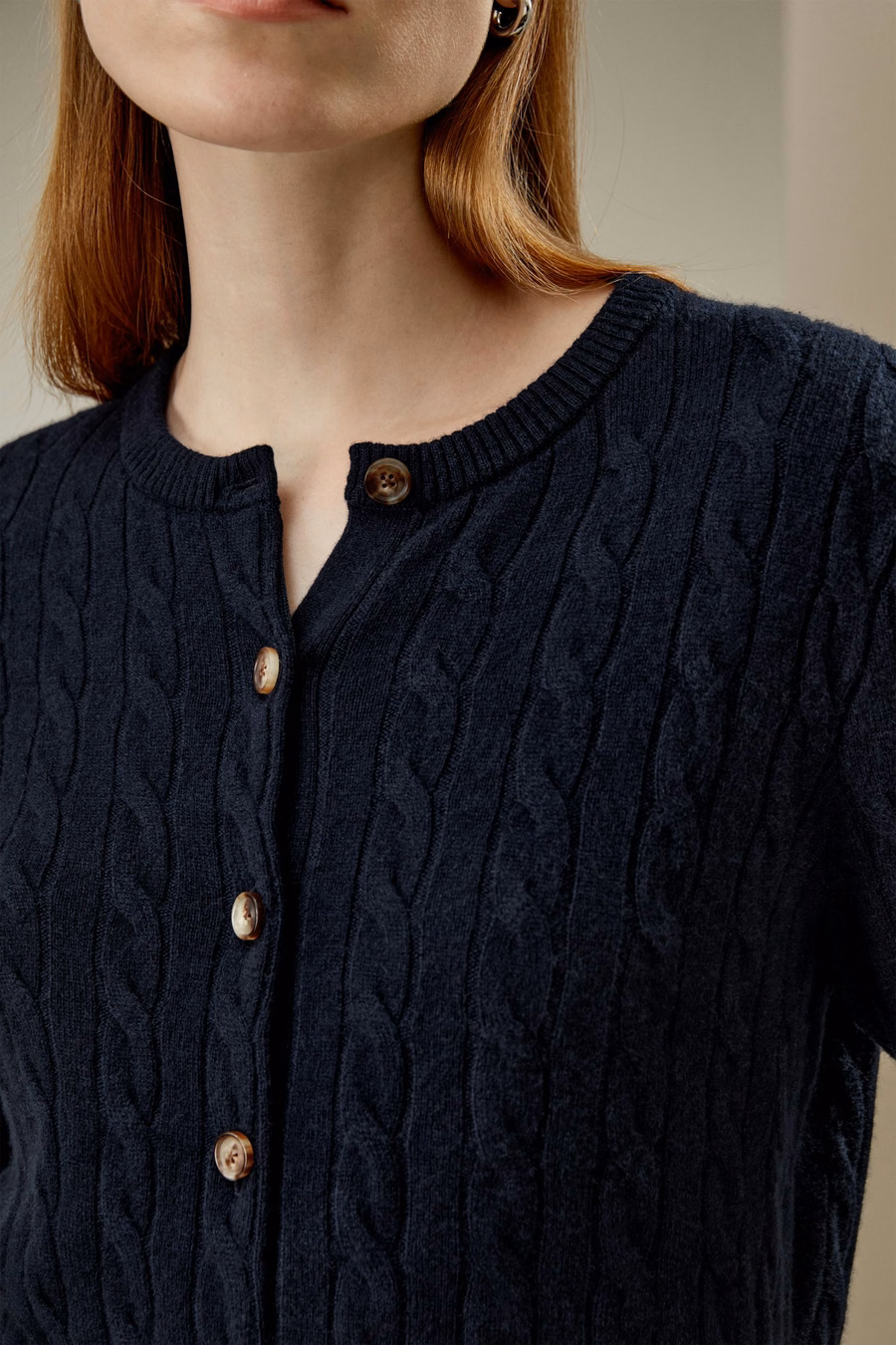 Cardigan de Punto Cable de Cachemira Bebé