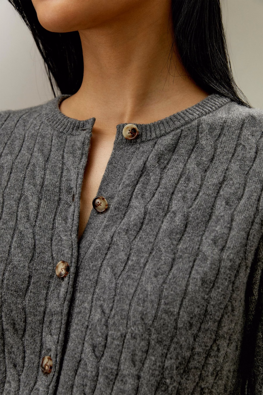 Cardigan de Punto Cable de Cachemira Bebé