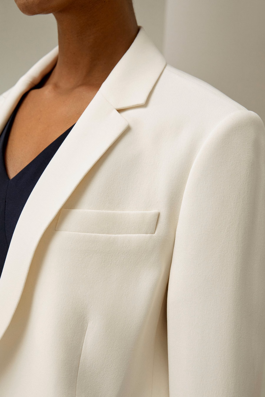Blazer de Seda Lisa