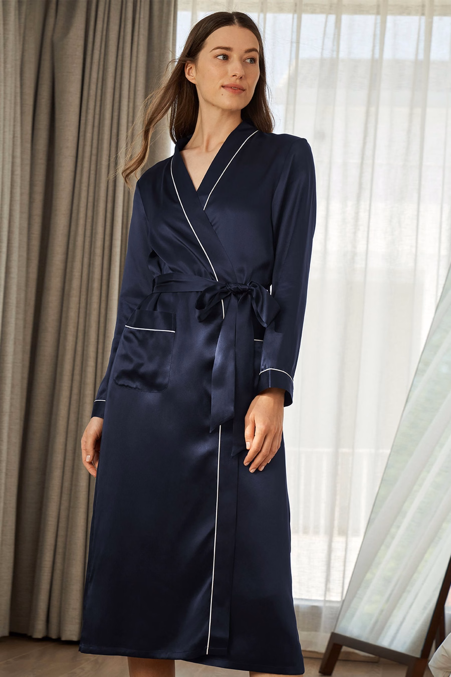 Ropa de Seda Completa Contra Trim y Largo