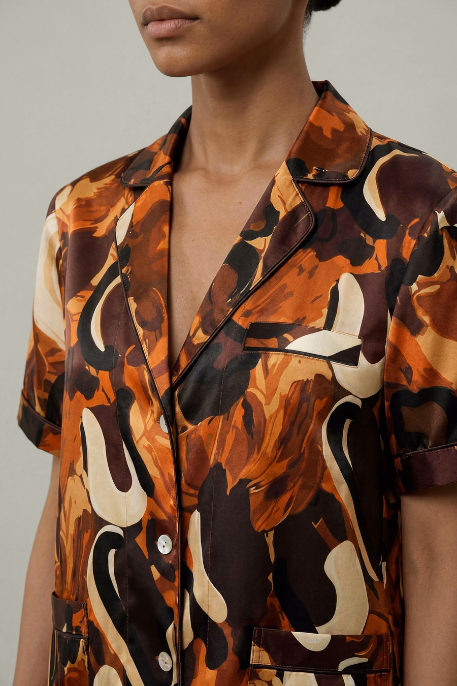 Conjunto de Pijamas de Seda para Mujeres
