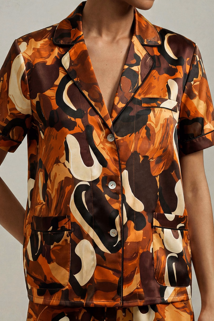 Conjunto de Pijamas de Seda para Mujeres