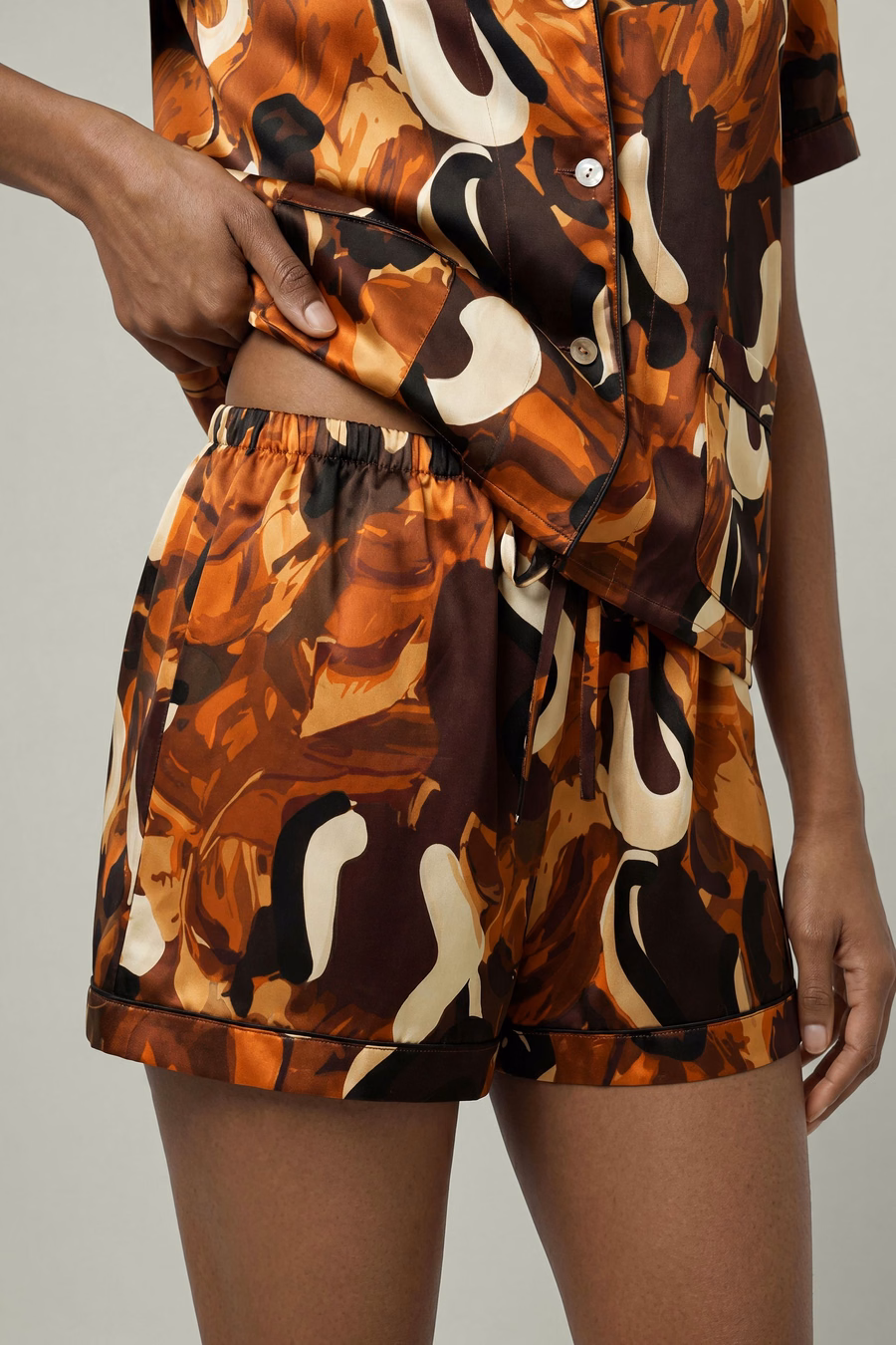 Conjunto de Pijamas de Seda para Mujeres