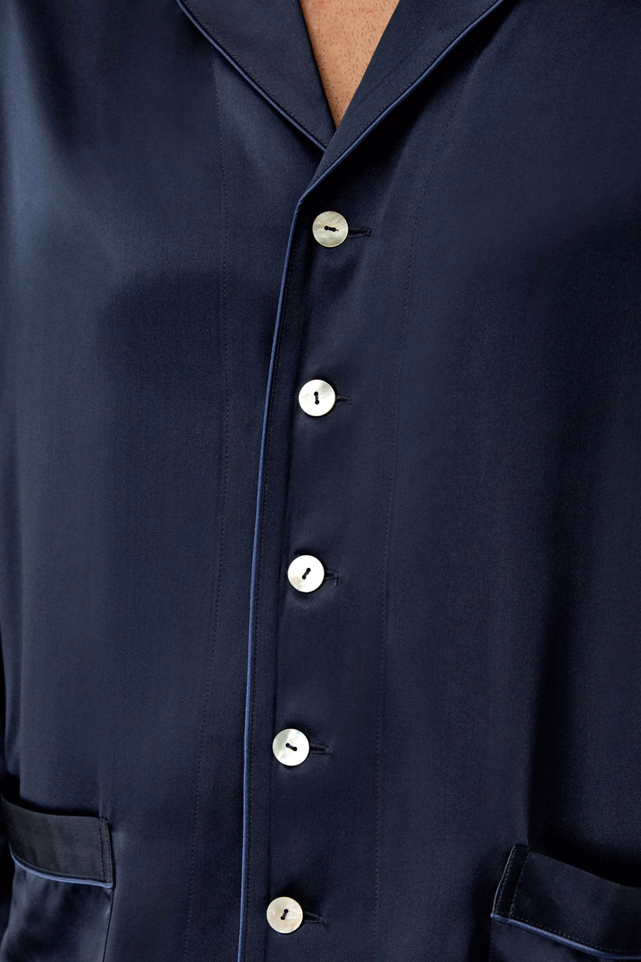 Conjunto de Pijamas de Seda Larga para Hombres