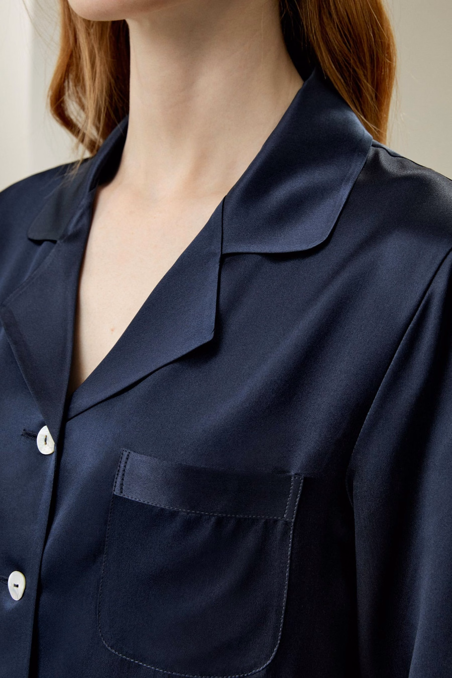 Conjunto de Pijama de Seda Completo para Mujeres