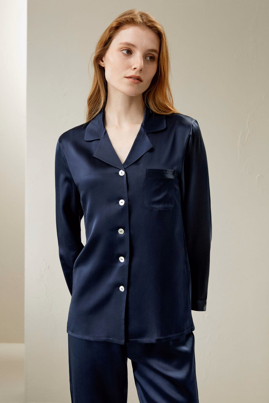 Conjunto de Pijama de Seda Completo para Mujeres