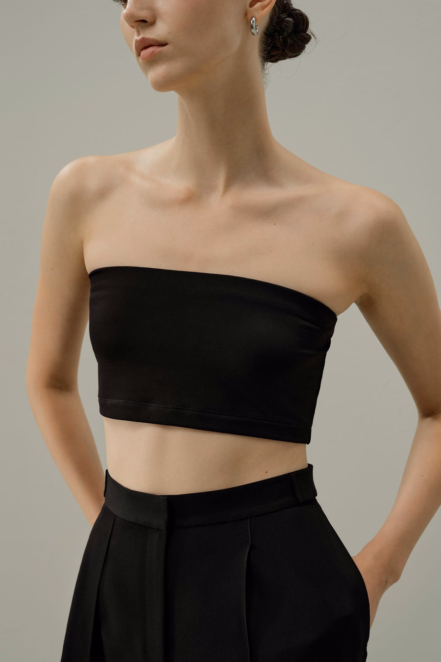 Top bandeau de jersey de seda Breeze