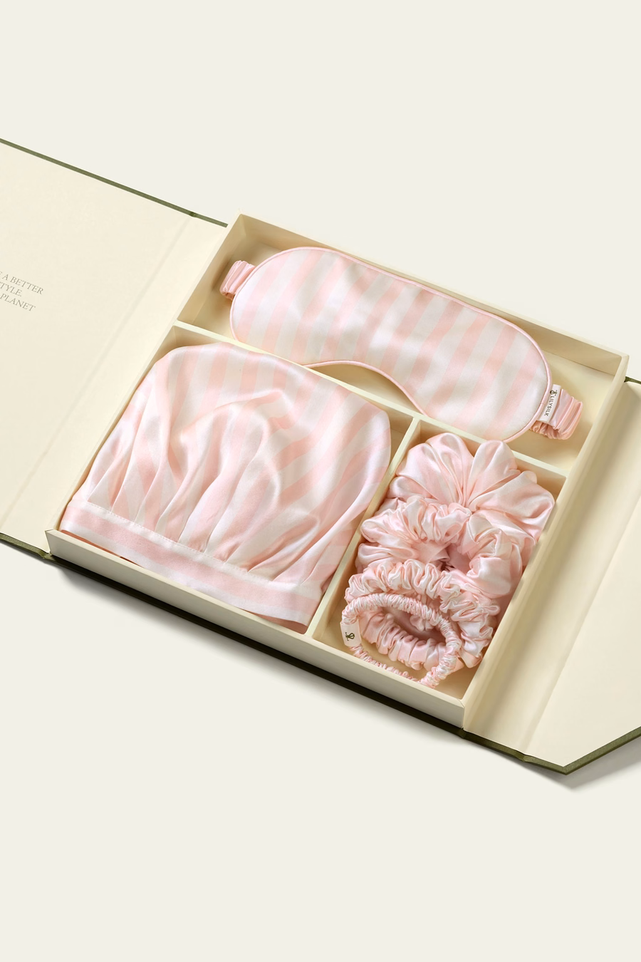 Conjunto de Sueño de Rayas Rosadas de San Valentín