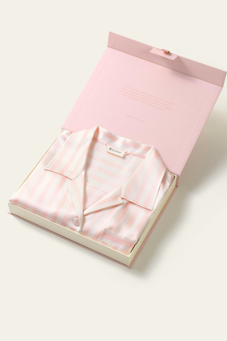 Conjunto Corto de Comfort Rayas Rosadas de San Valentín