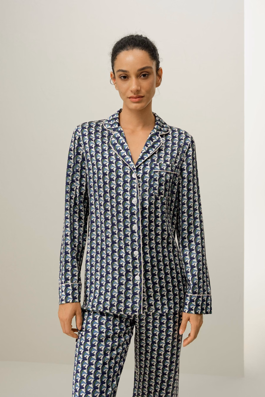 Conjunto de Pijamas de Seda Clásico del Zodiaco Tauro