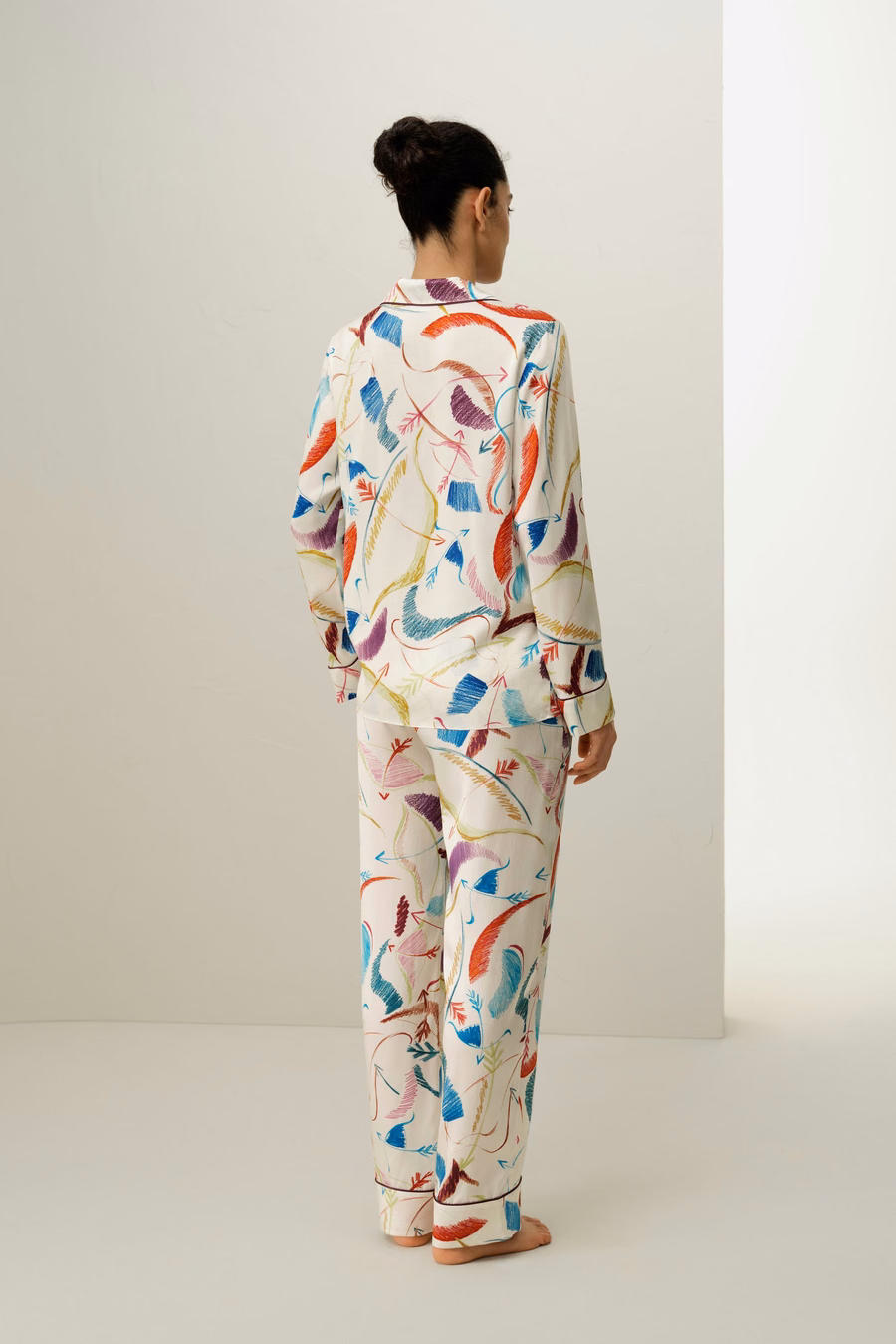 Conjunto de pijama de seda del signo zodiacal Sagittarius