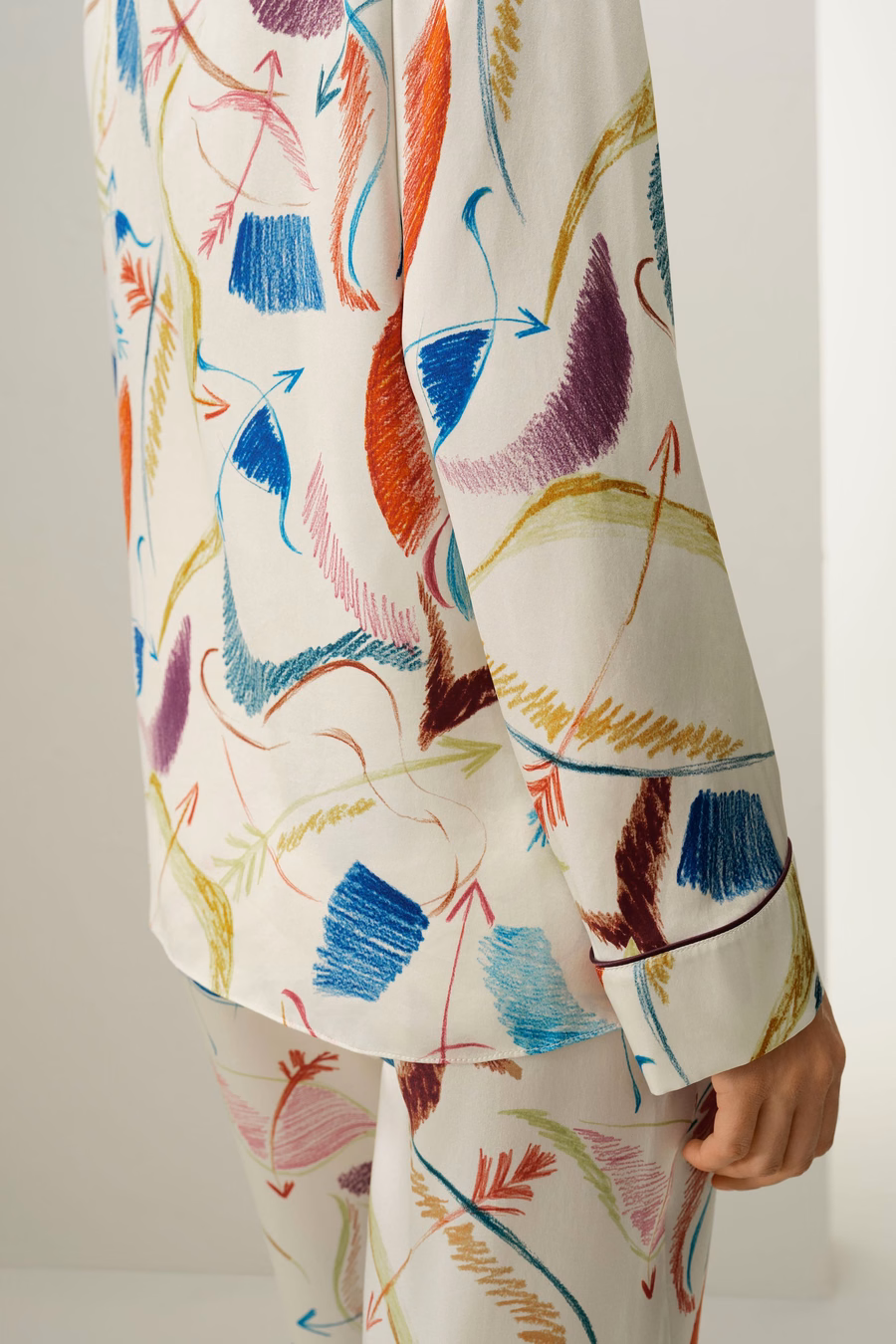 Conjunto de pijama de seda del signo zodiacal Sagittarius