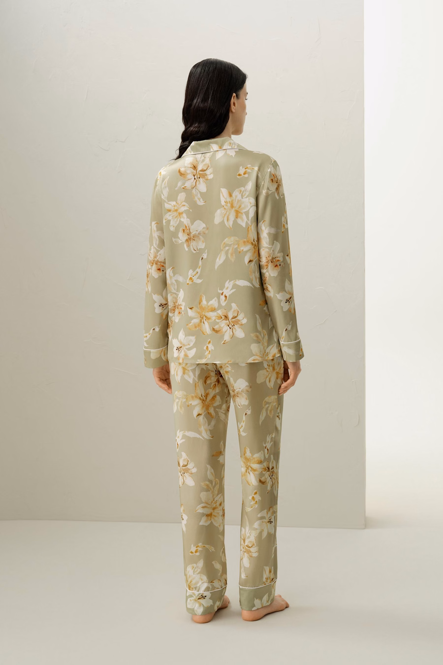 Conjunto de Pijamas Clásico de Seda del Zodiaco Piscis