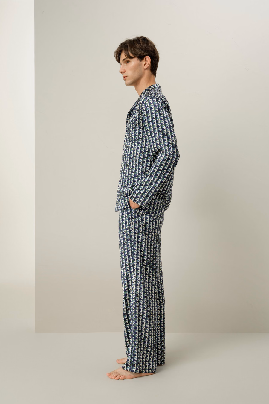 Conjunto de Pijamas de Seda Zodiaco Tauro para Hombres