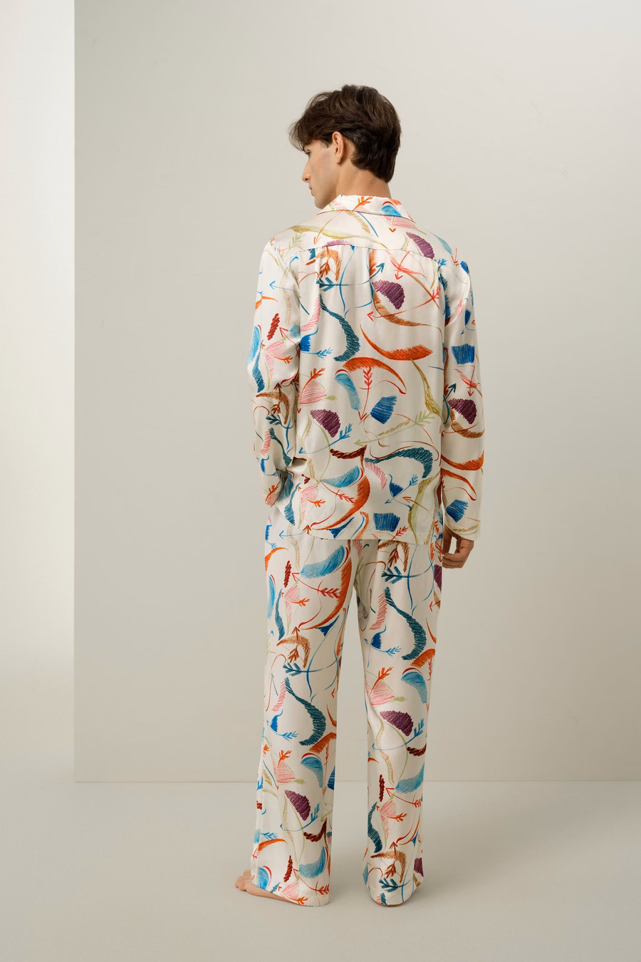Conjunto de Pijama de Seda para Hombre Sagitario