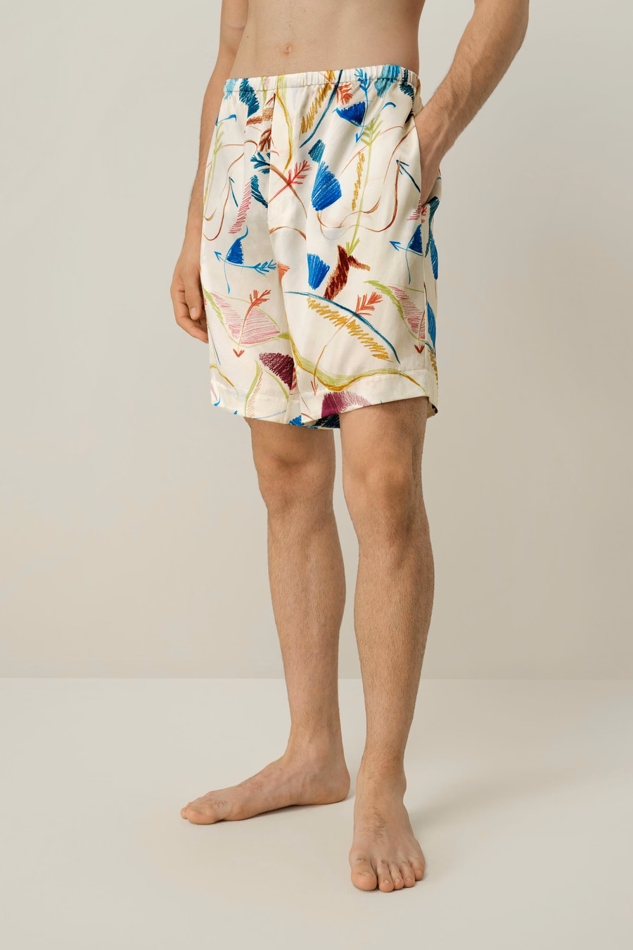 Conjunto de Pijama de Seda Corto para Hombre Sagitario