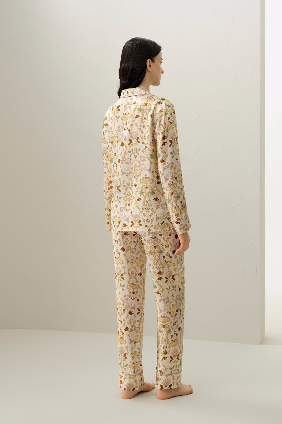Conjunto de Pijamas Clásico de Seda del Zodiaco Capricornio